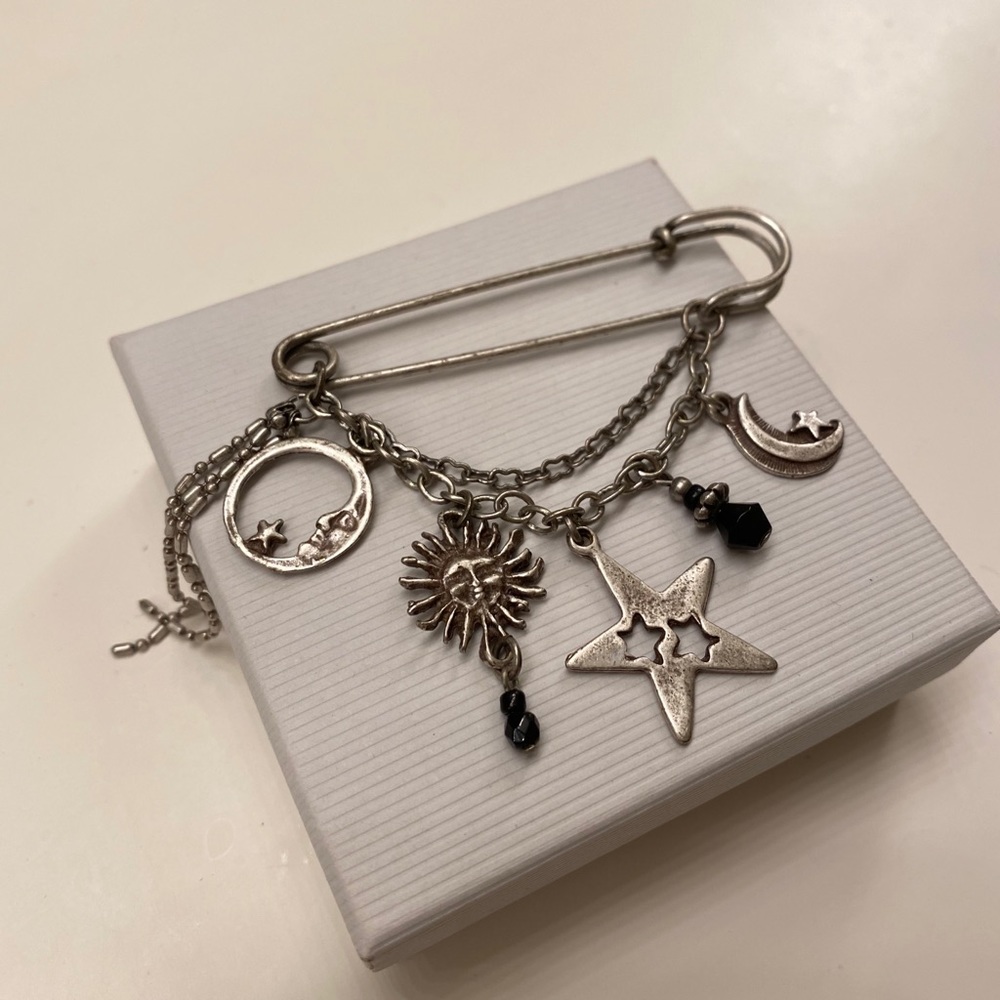Sun Moon Star Brooch